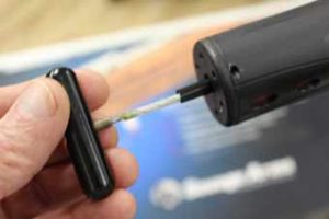 Using the straw trick to clean an air rifle barrel